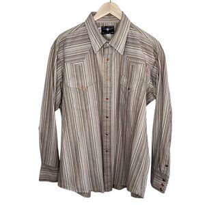 Flying R Ranchwear Mens Western Button Snap Long Sleeve Cotton Shirt 18-36